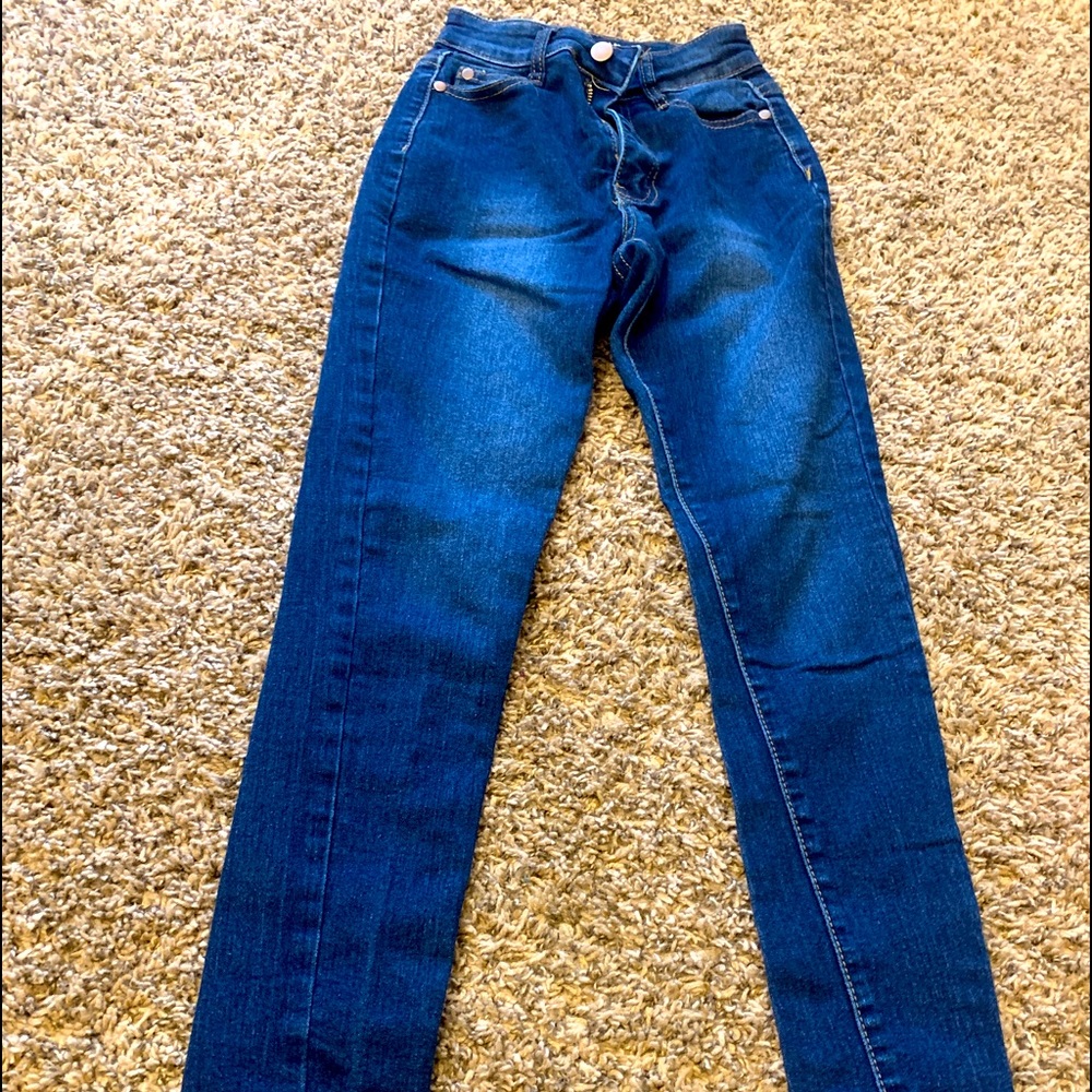 Dark denim jeans